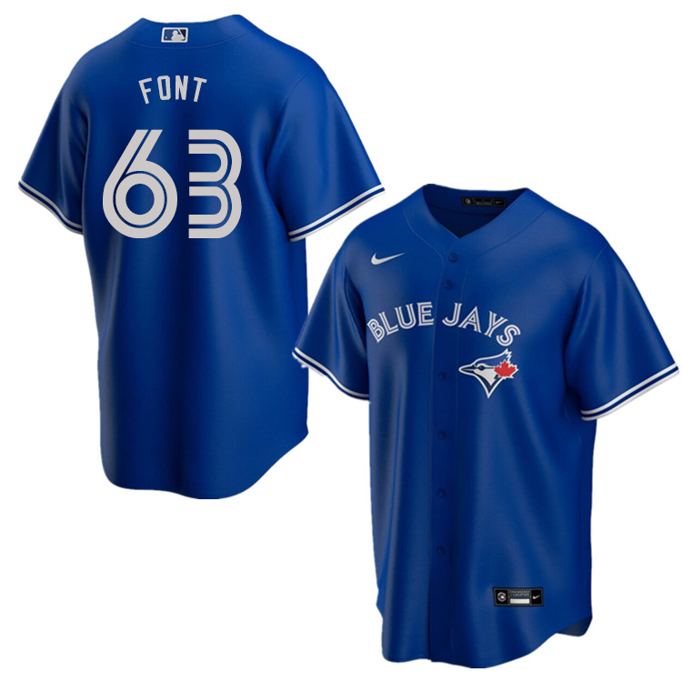 Nike Men #63 Wilmer Font Toronto Blue Jays Baseball Jerseys Sale-Blue